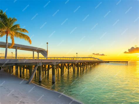 Premium Photo | Panorama view of footbridge to the Smathers beach at ...