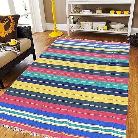 Buy DECORNT Cotton Floor Mat, Dari, Satranji, Dhurrie, Rugs ...