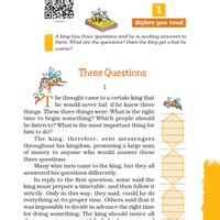 NCERT Textbook Three Questions - English Honeycomb Class 7 (Old NCERT)