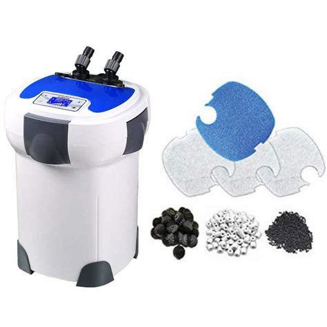 Sunsun HW-3000 UV 9W 5-Stage External Canister Filter w/Media, 793gph ...