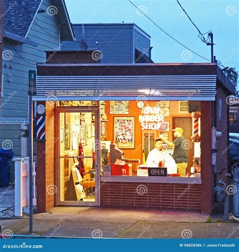 An Old-fashioned Barber Pole Between Antique Gas Pumps Editorial Image ...
