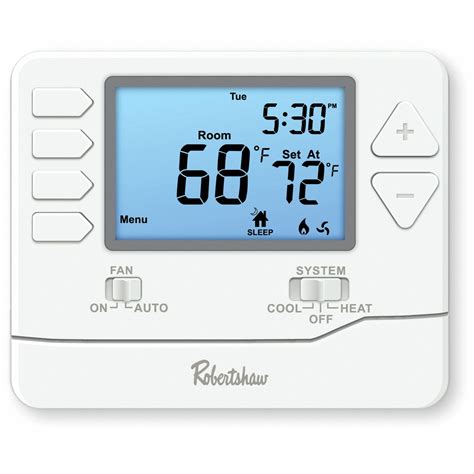 ROBERTSHAW, Heat and Cool, Manual, Digital Wall Thermostat - 361YF9 ...