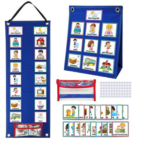 Buy Visual Schedule Chart for Kids- Daily Chore for Toddlers -70 PCS ...