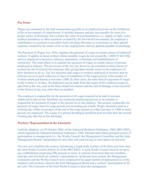 Labour Law Pakistan | PDF