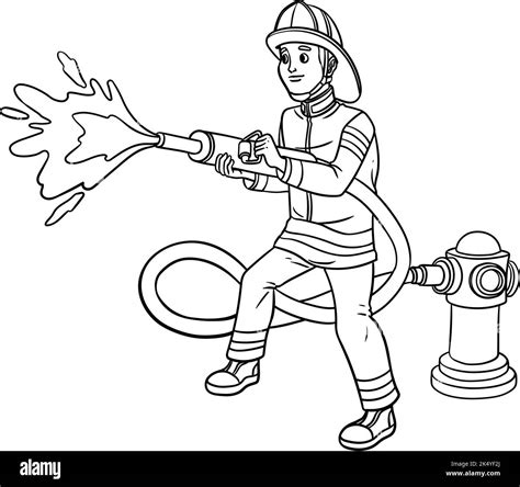 Clipart Firefighter Black And White