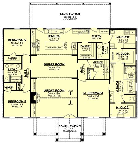 Modern Farmhouse Plan: 2,400 Square Feet, 3 Bedrooms, 2.5 Bathrooms ...