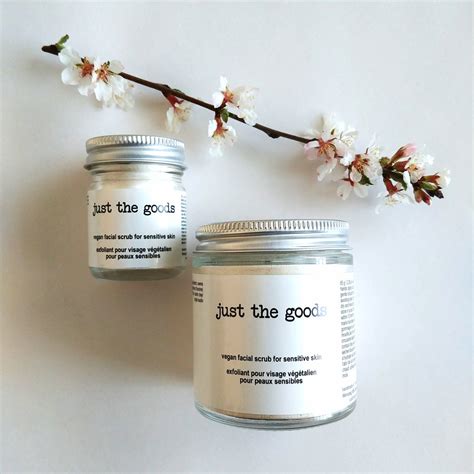 Just the Goods vegan facial scrub for sensitive skin - justthegoods
