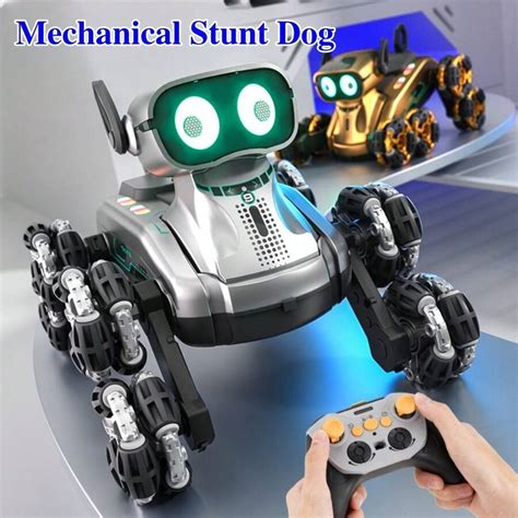 BFTDjanus Remote Control Dog Stunt 8-Wheel Robot Dog, Motion Sensor ...