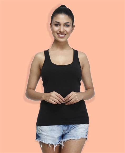 Buy Women Black Racerback Vest (Pack Of 2): TT Bazaar – T T Bazaar