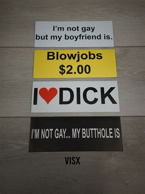 (4) Gay Straight Cant Drive Bumper Sticker JDM Fag Joke Funny Die Cut ...