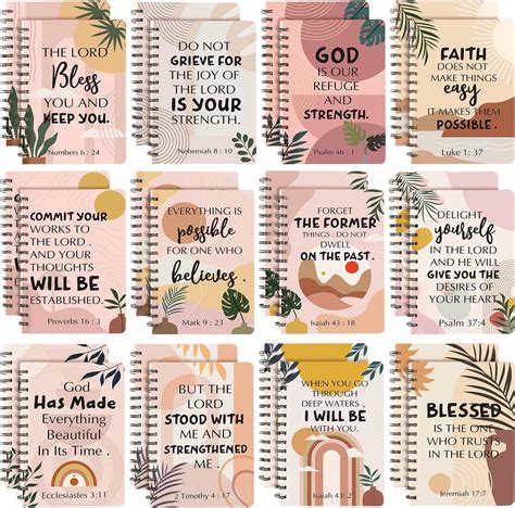 Amazon.com : Qeeenar 24 Pcs Christian Spiral Notebook Bulk Church Gifts ...