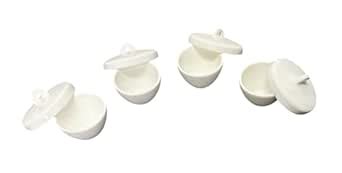 AI-Porcelain Crucible with Lid 15ml Pack of 4/Lab Equipment Porcelain ...
