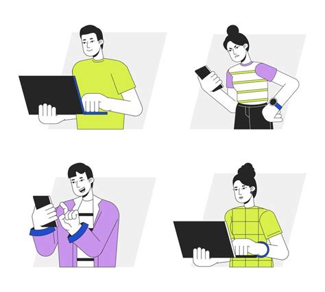 Cartoon People Using Internet an Computer 的图像结果