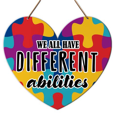 Autism Awareness Wall Door Sign, Inspirational Autism Sign Nursery ...