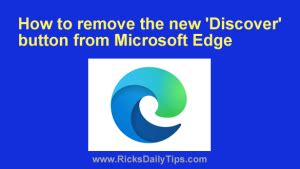 Image result for How to Remove Web Discover Taskbar