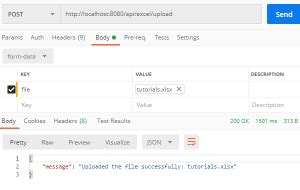 Image result for Spring Boot Read Excel to Database with Postman