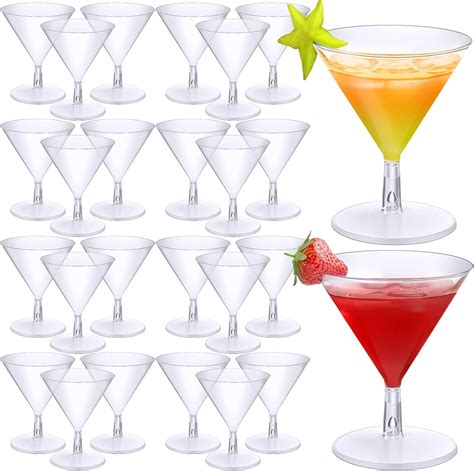 Amazon.com | Boao 150 Pcs Plastic Martini Glasses Disposable Cocktail ...