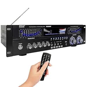 Pyle 6-Channel Bluetooth Hybrid Home Amplifier - 1600W Home Audio Rack ...