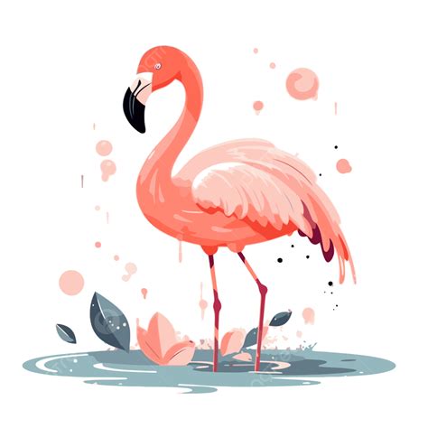 Cartoon Flamingo Clip Art Pink Flamingo Png. Cute Bird In Cartoon