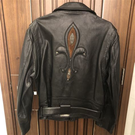 Chrome Hearts Leather Jacket Grailed Piece from 1988... | Depop