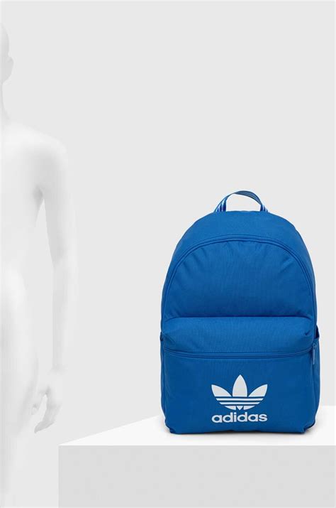 adidas Originals plecak kolor niebieski duży z nadrukiem IW1782 ...