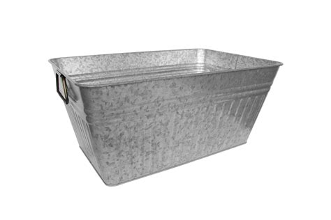 Buy Better Homes & Gardens Large Rectangle Galvanized Tub, 22 IN L x 15 ...
