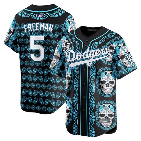 Men’s Freddie Freeman Los Angeles Dodgers Paisley Sugar Skull Vapor ...