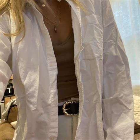 white cover up fits like a s/m - Depop