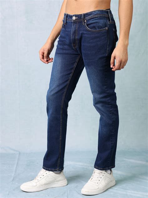 Men Blue Slim Fit Mid Rise Jeans – FYVA