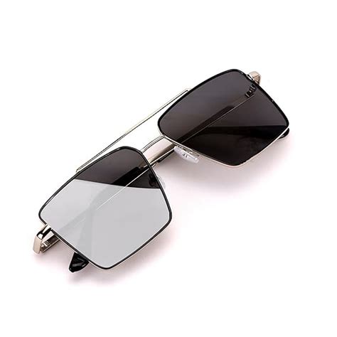 Buy GAINX Retro Rectangular Aviator Sunglasses Premium Glass Lens Flat ...
