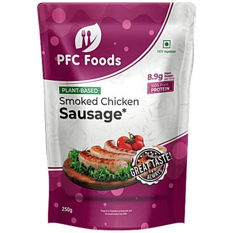 Buy PFC Foods Plant-Based Smoked Chicken Sausage - 100% Plant Protein ...