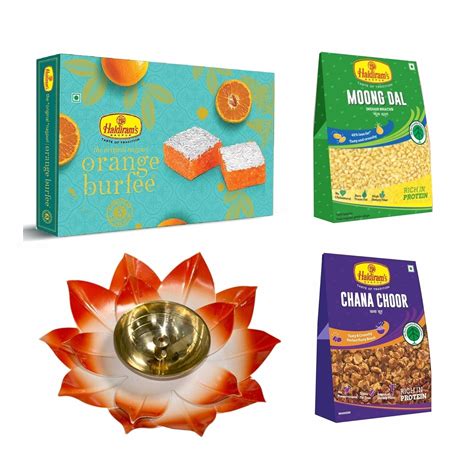 Haldiram's Nagpur Orange Burfee 500 Grams, Chana Choor(200 gm),Moong ...