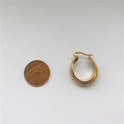 Triple Twist Hoop Earrings Three Layer Hoops Earrings 18k - Etsy India