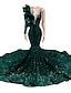 Mermaid Evening Gown Sequin Elegant Dress Engagement Formal Evening ...