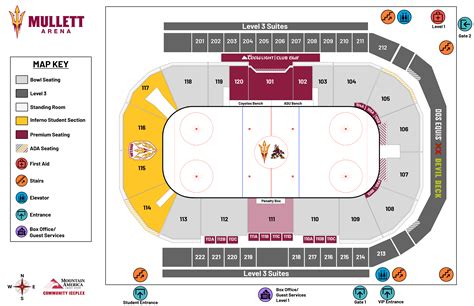 Spokane Arena Hockey Seating Map