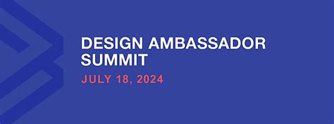 Design Ambassador Summer Summit, 18 July 2024 | AllEvents