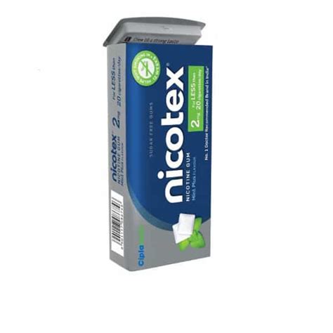 Buy NICOTEX 2MG MINT PLUS FLAVOUR SUGAR FREE TIN OF 29 CHEWING GUMS ...