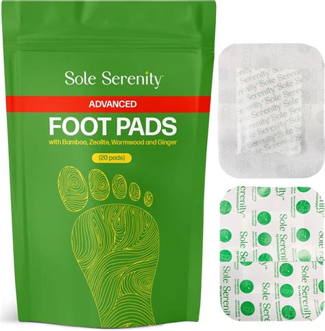 Amazon.com: Sole Serenity Foot Pads - Zeolite Mineral, Ginger Root, Wormwood, Bamboo Vinegar ...