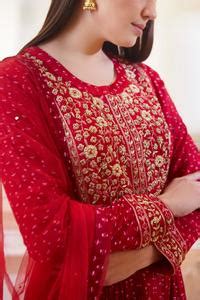 Buy Pink Silk, Flat Chiffon, Satin Georgette Round Embroidered Anarkali ...