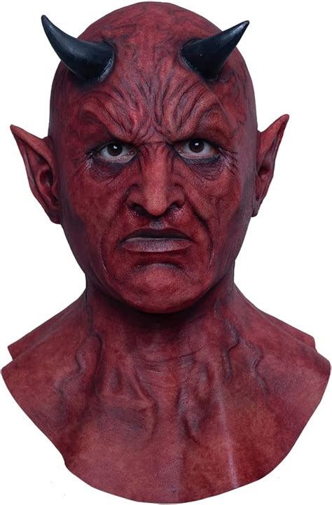 Ghoulish Productions Red Devil Latex Mask with Horns - Ghoulish India ...