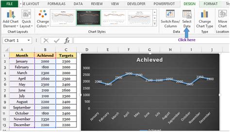 Line Graph in Microsoft Excel