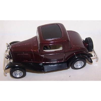Buy Kinsmart 134 Scale Diecast 1932 Ford 3-window Coupe in Color Maroon ...