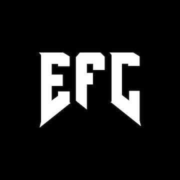 Efc letter logo design for technology company efc logo design black and ...