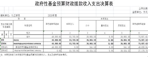 九江学院2020年度部门决算-财务处