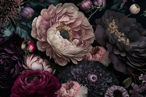 Dark And Moody Floral Wallpaper at Steven Robbins blog