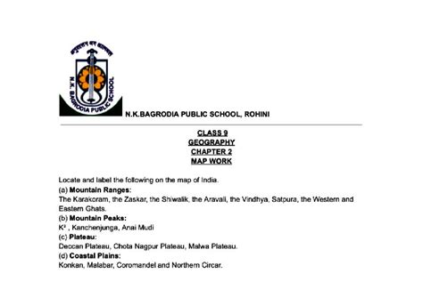 Class 9 Map work Geography Ch2 - Political Science - Studocu