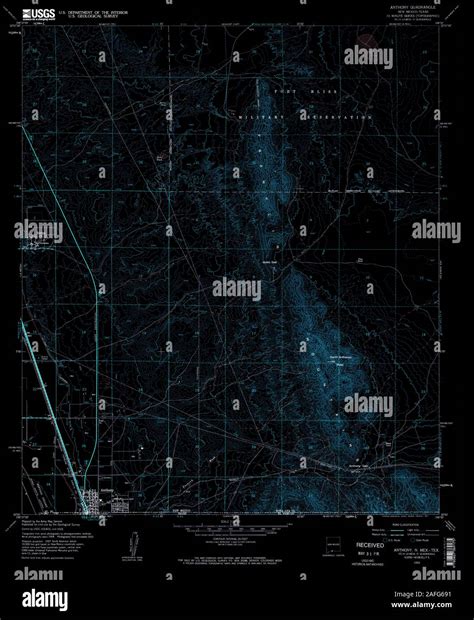 Map of anthony new mexico hi-res stock photography and images - Alamy