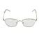 Stylish Silver Transparent Trapezoid Sunglasses - Andreas