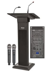 Ahuja Podium ASL 3000R PA LECTERN SYSTEM with 2 wireless mic, 1 podium ...