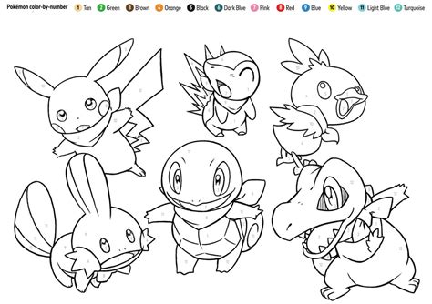 Image result for Pokemon Color by Number Coloring Pages